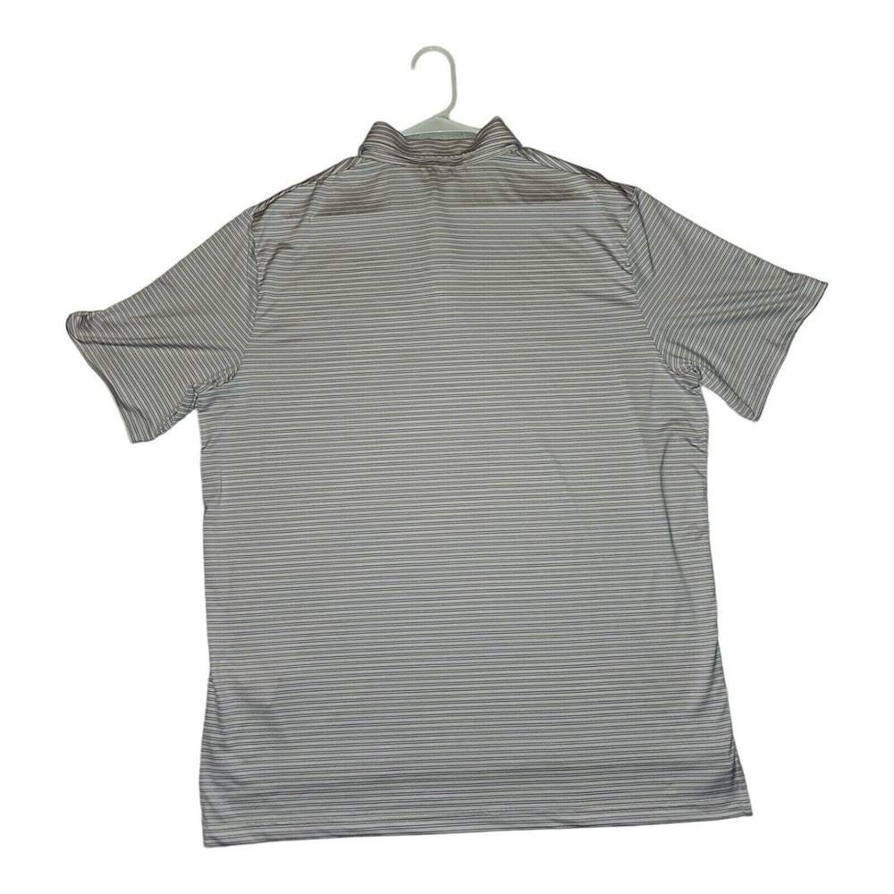 RLX Ralph Lauren Polo Large Men's White/Purple Stripes Golf Active Preppy - Picture 7 of 8